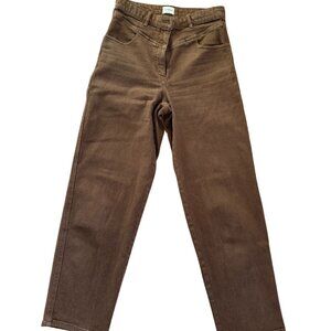 Wilfred Free High-Waisted Brown Jeans - Size 6